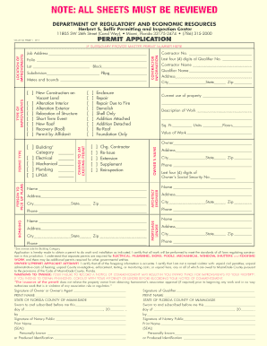 Miami Dade Permit Application
