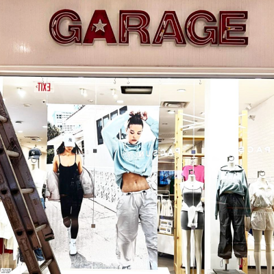 Mall signage storefront
